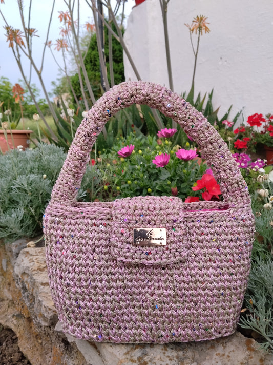 Girly Pink crochet bag 🌸